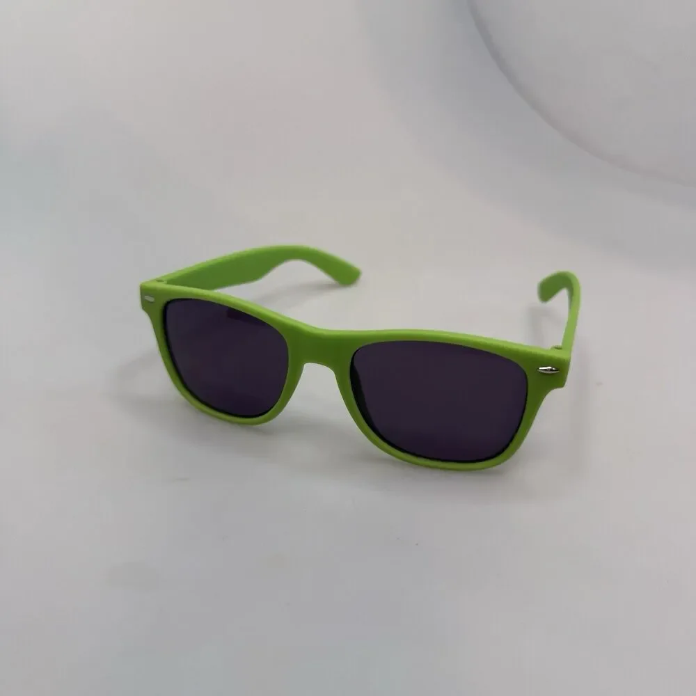 Raising Canes 80s Retro Classic Sunglasses Lime Green Matte UV400 NEW